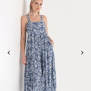 Ricki’s Blue Patterned Maxi Dress Size XXL